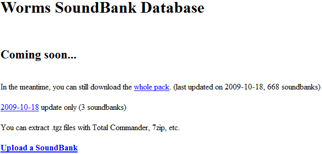 WSBDB SoundBanks page