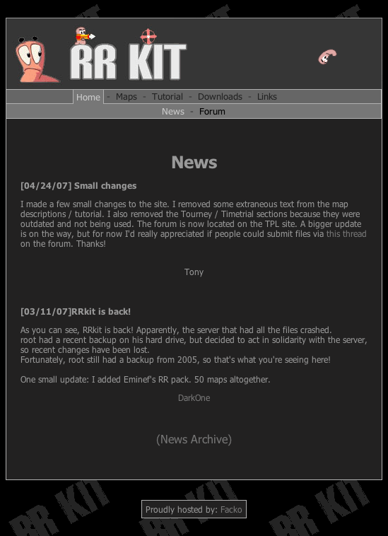 RRkit site screenshot